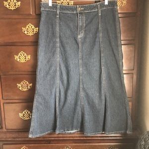 Jean panel skirt, size large, 15.